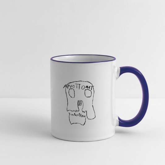 Aivottomat muki - valkoinen/koboltinsininen