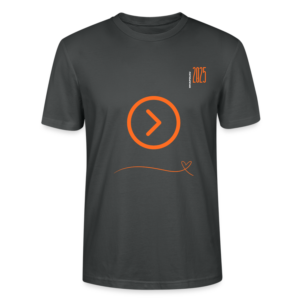 OmaPolun vuosipaita 2025 unisex t-paita - hiilenharmaa